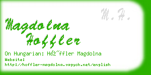 magdolna hoffler business card